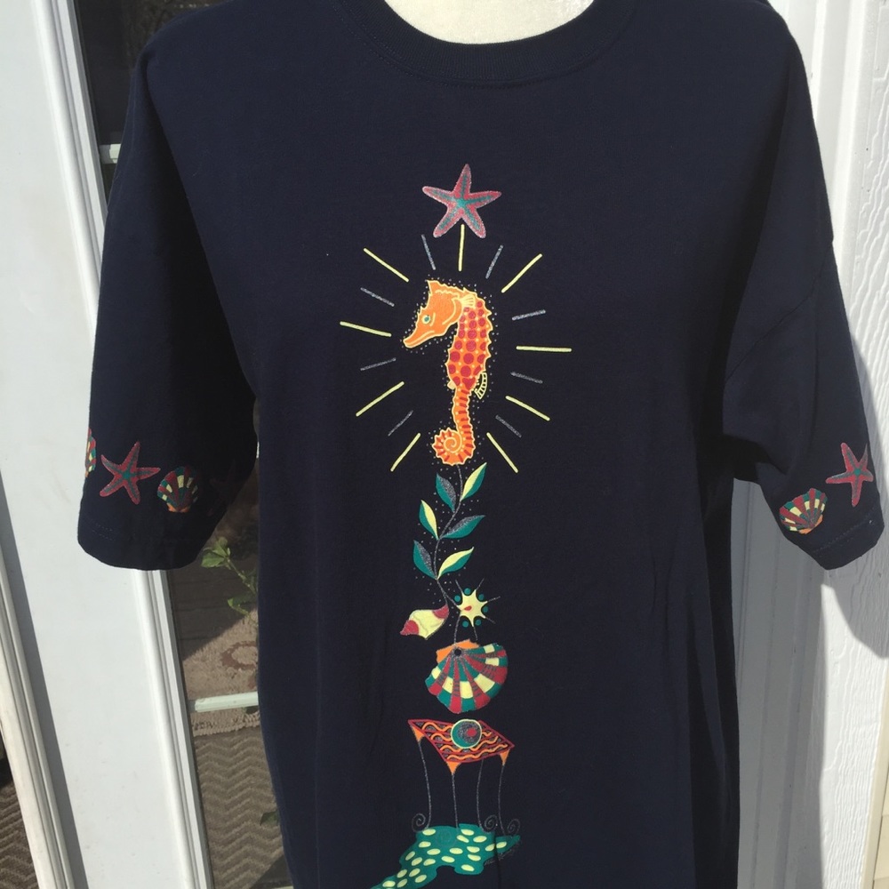 Allan Tropical Cotton Cover up size L